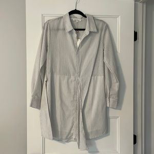 Heart loom long sleeve shirt dress in S